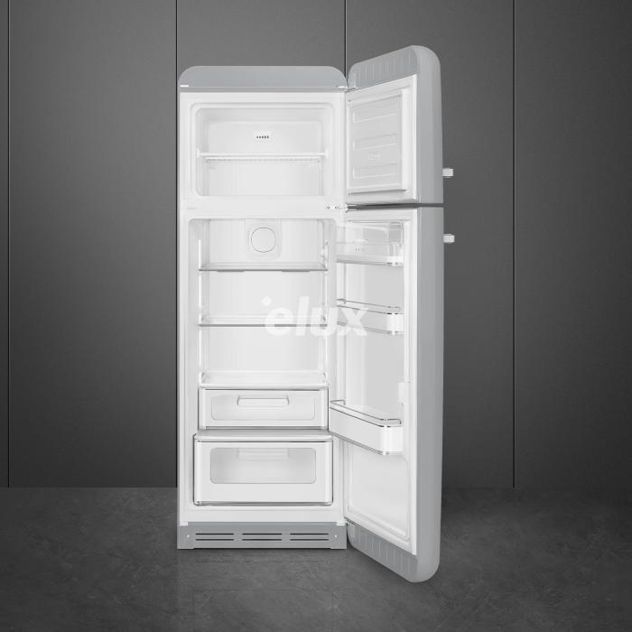 Külmik Smeg, 50-ndate stiil, 172 cm, 222/72 l, 34 dB, parem, mehaaniline juhtimine, hõbedane