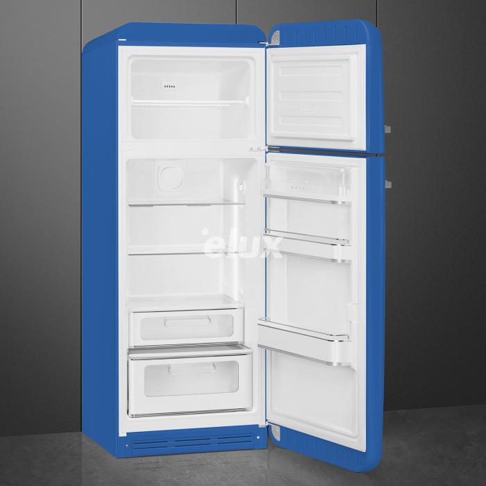 Külmik Smeg, 50-ndate stiil, 172 cm, 222/72 l, 34 dB, sinine