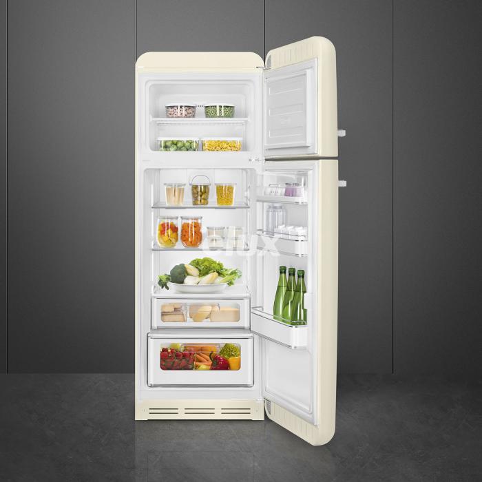 Külmik Smeg, 50-ndate stiil, 172 cm, 222/72 l, 34 dB, mehaaniline, parem, kreem