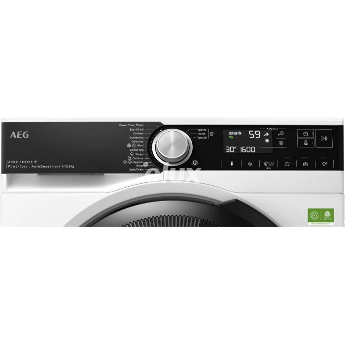 Pesumasin AEG, eestlaetav, 8000 seeria, 10,5 kg, 1600 p/min, valge