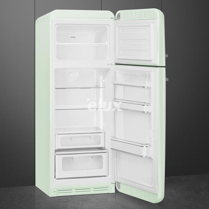 Külmik Smeg, 50-ndate stiil, 172 cm, 222/72 l, 34 dB, mehaaniline juhtimine, pastellroheline