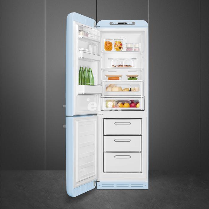 Külmik Smeg, 50-ndate stiil, NoFrost, 196 cm, 234/97 l, 35 dB, elektrooniline juhtimine, pastellsinine