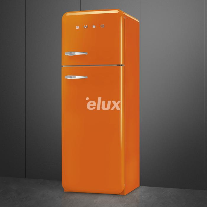 Külmik Smeg, 50-ndate stiil, 172 cm, 222/72 l, 34 dB, mehaaniline, parem, oranž