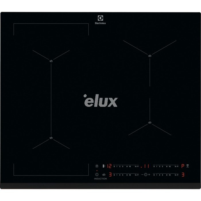 Pliidiplaat Electrolux, 4 x induktsioon, 60 cm, faasitud esiserv, must