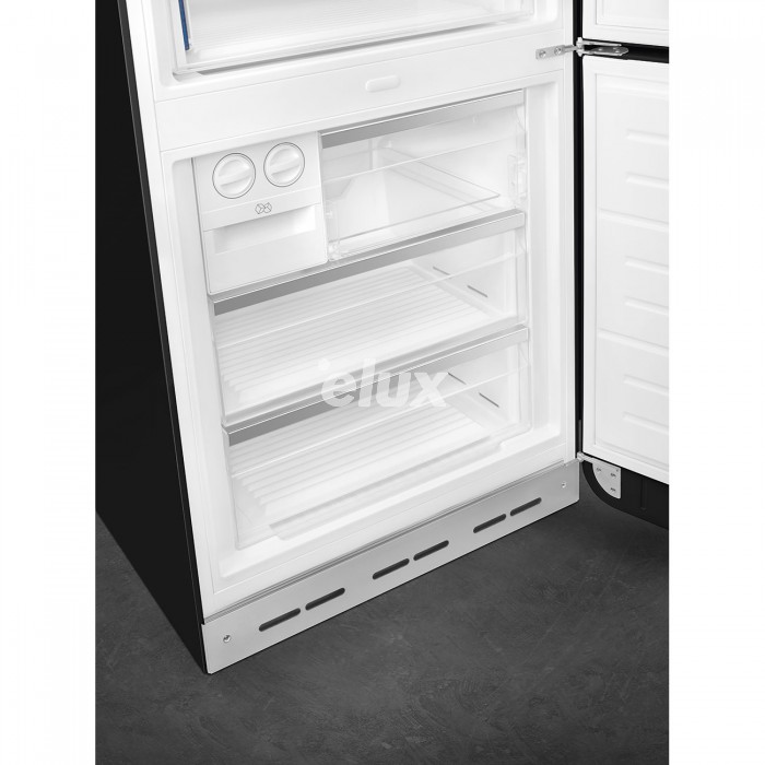 Külmik Smeg, 50-ndate stiil, 205 cm, 344/137 l, 41 dB, puutetundlik juhtimine, NoFrost, must