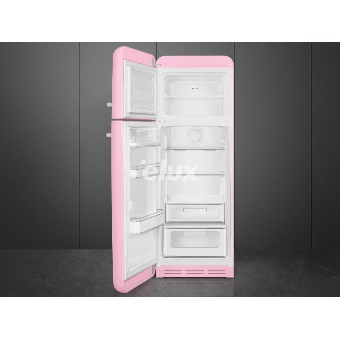Külmik Smeg, 50-ndate stiil, 172 cm, 222/72 l, 34 dB, vasak, mehaaniline juhtimine, pastellroosa