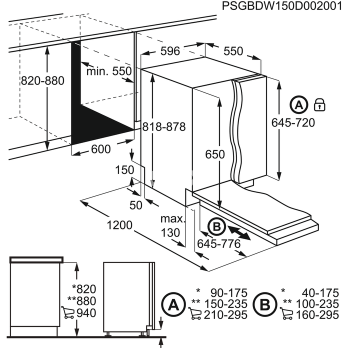 Nõudepesumasin Electrolux, integreeritav, 60 cm, 48 dB