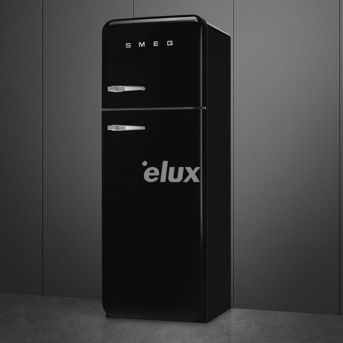 Külmik Smeg, 50-ndate stiil, 172 cm, 222/72 l, 34 dB, mehaaniline, parem, must
