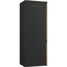 Külmik Smeg Colonial, 195,5 cm, 344/137 l, 42 dB, elektrooniline juhtimine, NoForst, vasak, antratsiit/messing