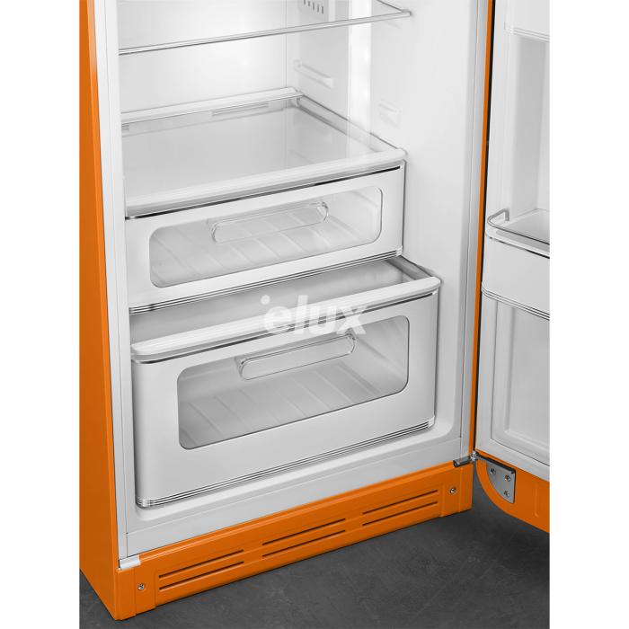 Külmik Smeg, 50-ndate stiil, 172 cm, 222/72 l, 34 dB, mehaaniline, parem, oranž