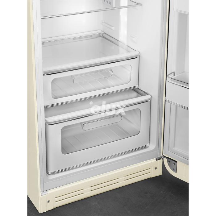 Külmik Smeg, 50-ndate stiil, 172 cm, 222/72 l, 34 dB, mehaaniline, parem, kreem