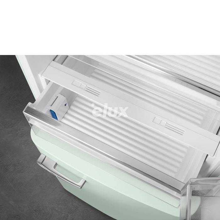 Külmik Smeg, 50-ndate stiil, 205 cm, 344/137 l, 37 dB, elektrooniline juhtimine, NoFrost, pastellroheline