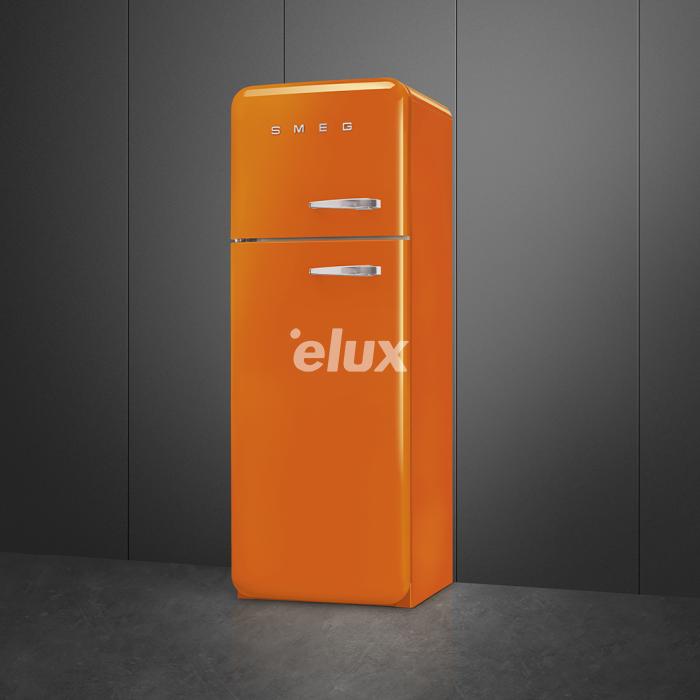 Külmik Smeg, 50-ndate stiil, 172 cm, 222/72 l, 34 dB, mehaaniline, vasak, oranž