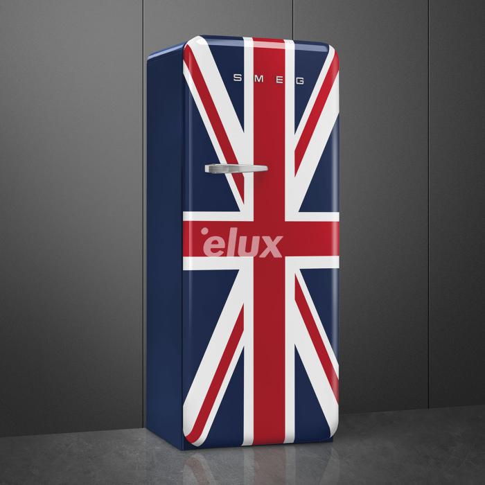 Külmik Smeg, 50-ndate stiil, 153 cm, 244/26 l, 35 dB, mehaaniline juhtimine, Union Jack