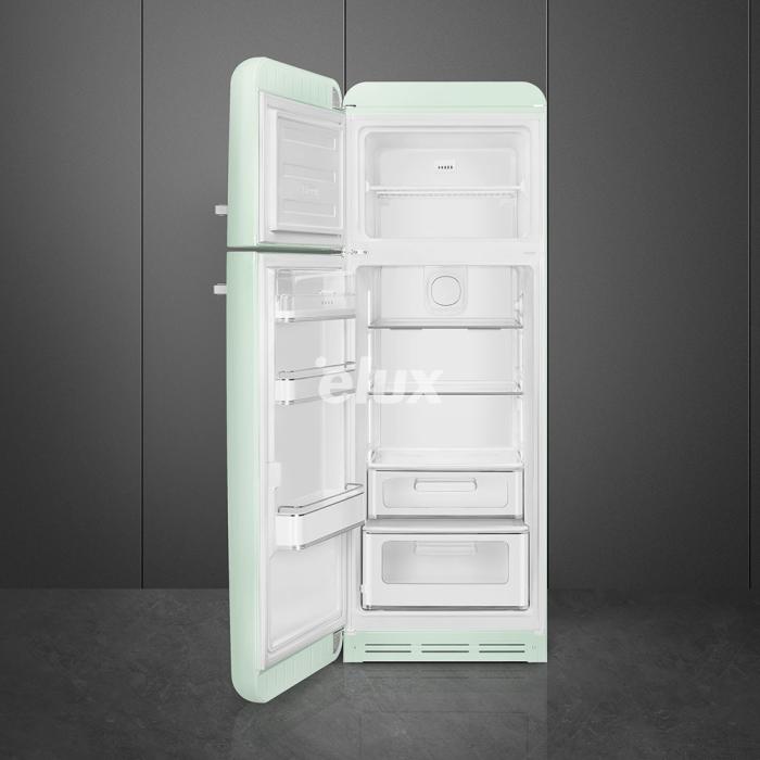Külmik Smeg, 50-ndate stiil, 172 cm, 222/72 l, 34 dB, mehaaniline, vasak, pastellroheline