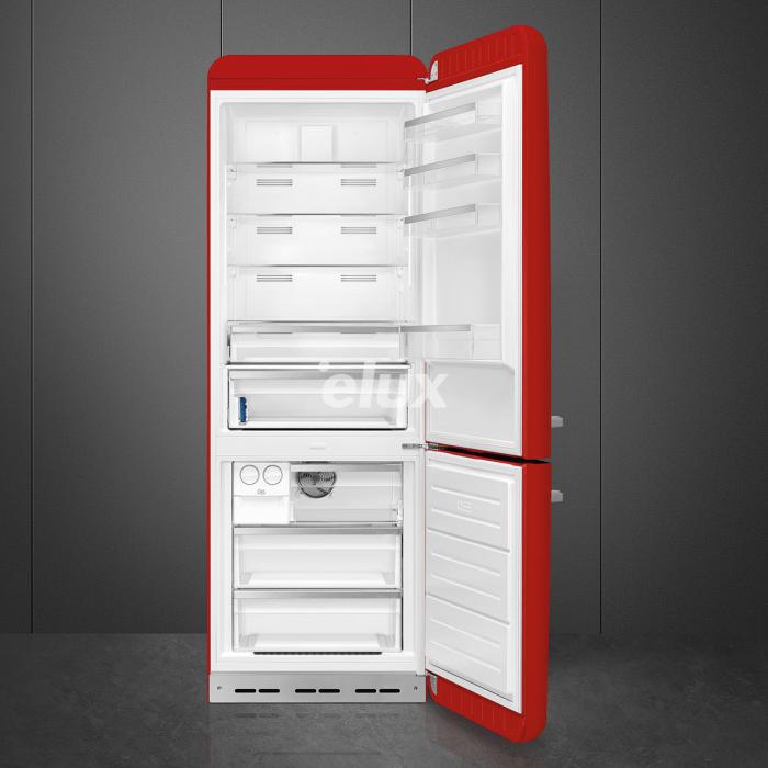 Külmik Smeg, 50-ndate stiil, 205 cm, 344/137 l, 37 dB, puutetundlik juhtimine, NoFrost, punane