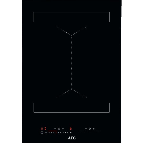 Pliidiplaat AEG, Domino, 2 x induktsioon, 36 cm, lõigatud serv, must