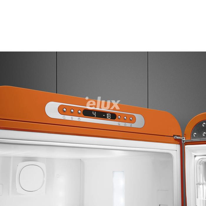 Külmik Smeg, 50-ndate stiil, NoFrost, 196 cm, 234/97 l, 35 dB, elektrooniline juhtimine, oranž