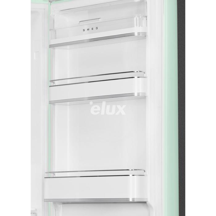 Külmik Smeg, 50-ndate stiil, NoFrost, 196 cm, 234/97 l, 35 dB, elektrooniline juhtimine, pastellroheline
