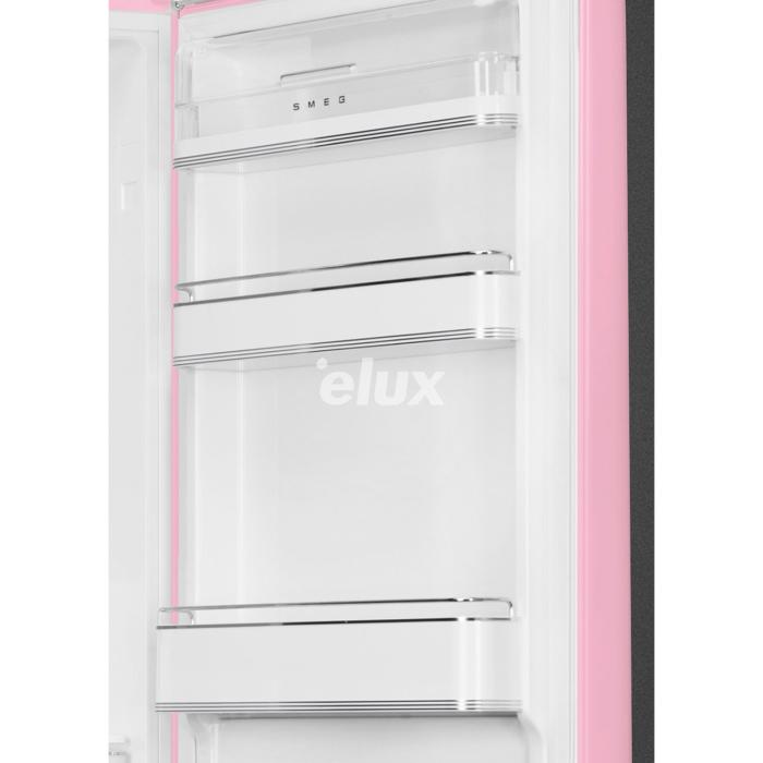 Külmik Smeg, 50-ndate stiil, 196 cm, 234/97 l, 35 dB, elektrooniline juhtimine, NoFrost, pastellroosa
