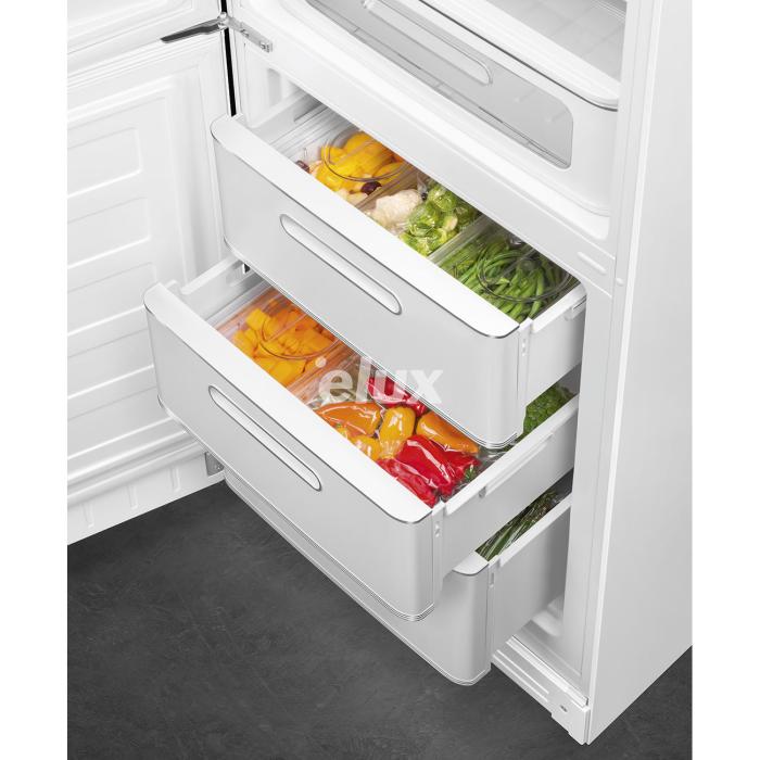 Külmik Smeg, 50-ndate stiil, NoFrost, 196 cm, 234/97 l, 35 dB, elektrooniline juhtimine, valge