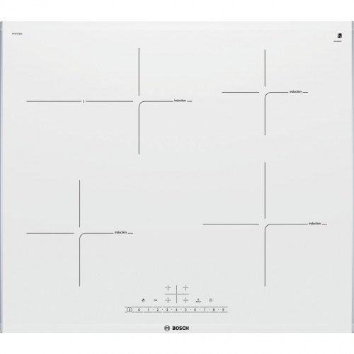 Pliidiplaat Bosch, 4 x induktsioon, 60 cm, valge, faasitud ääred