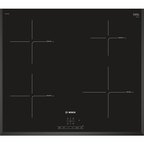 Pliidiplaat Bosch, 4 x induktsioon, 60 cm, faasitud serv, must