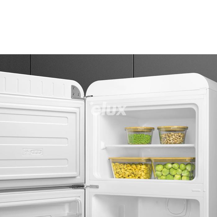 Külmik Smeg, 50-ndate stiil, 172 cm, 222/72 l, 34 dB, mehaaniline, vasak, valge