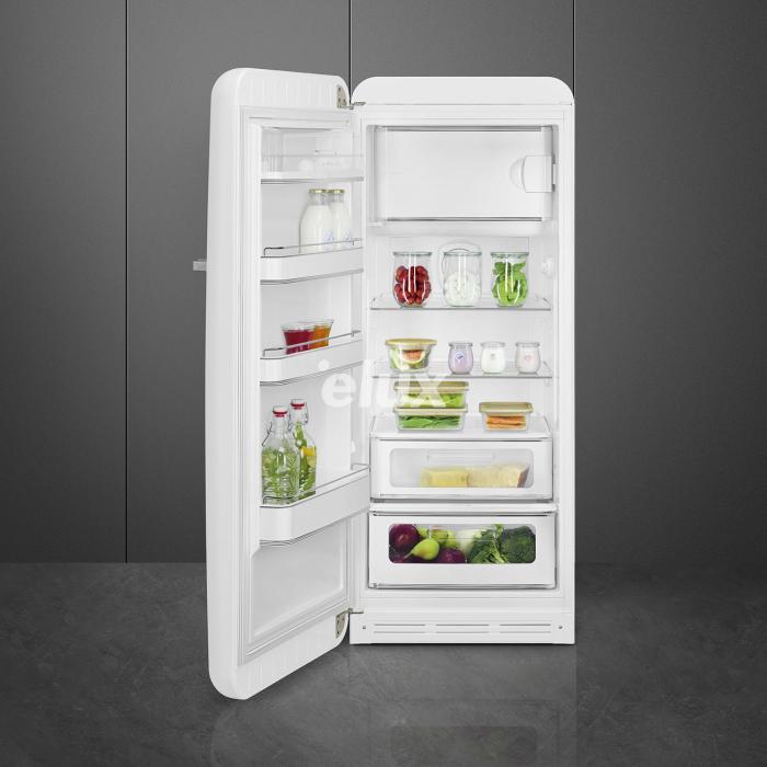 Külmik Smeg, 50-ndate stiil, 153 cm, 244/26 l, 35 dB, mehaaniline juhtimine, valge