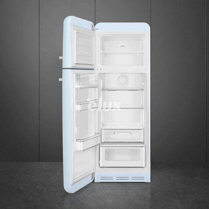 Külmik Smeg, 50-ndate stiil, 172 cm, 222/72 l, 34 dB, mehaaniline, vasak, pastellsinine