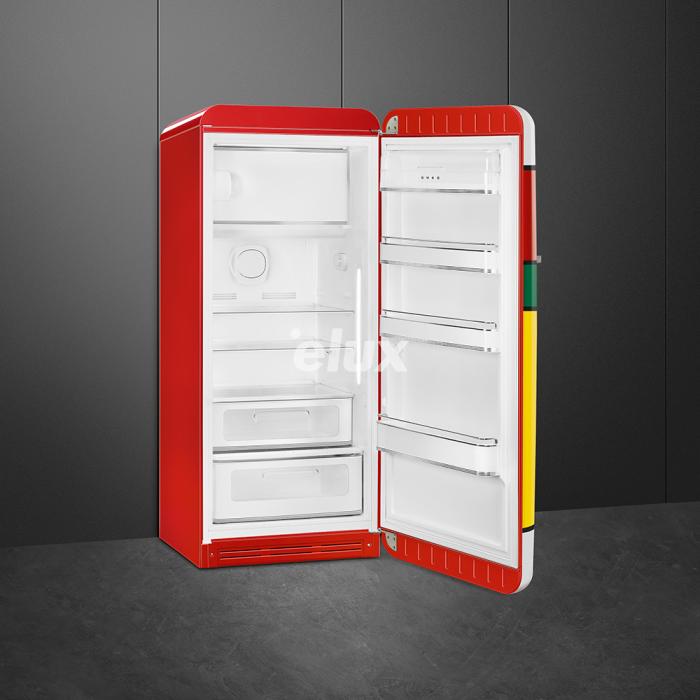 Külmik Smeg, 50-ndate stiil, 153 cm, 244/26 l, 35 dB, mehaaniline juhtimine, värviline