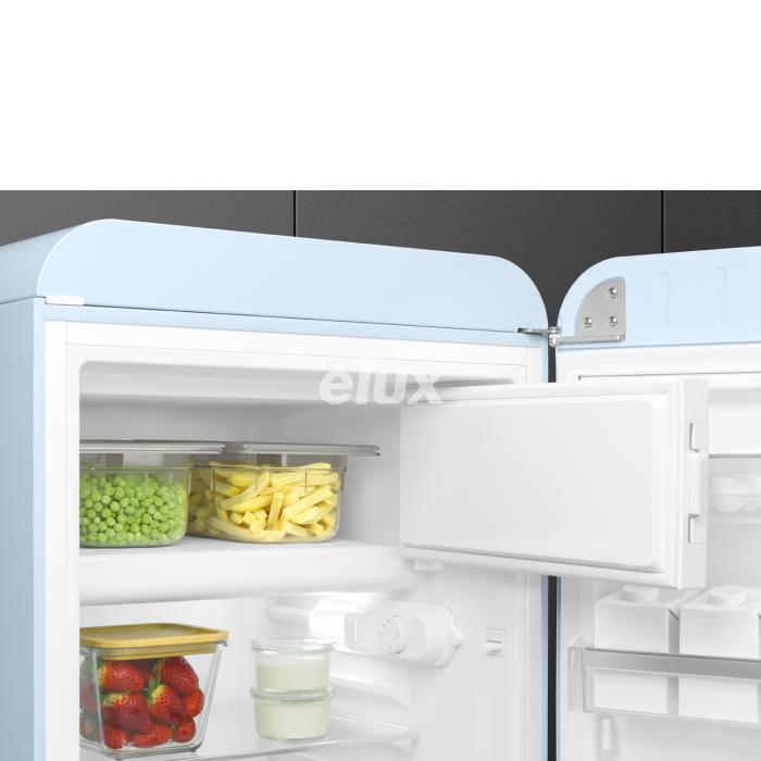 Külmik Smeg, 50-ndate stiil, 97 cm, 17/105 l, 35 dB, mehaaniline juhtimine, parem, pastellsinine