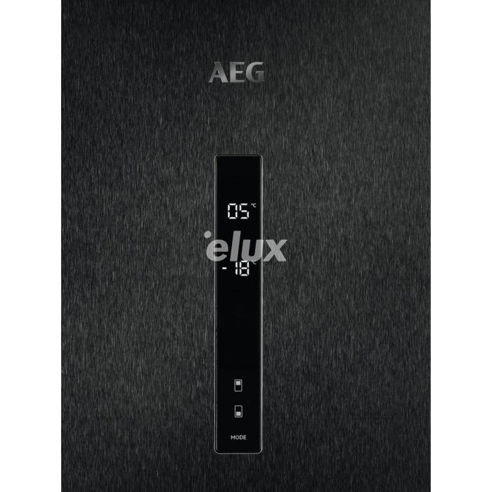 Külmik AEG, 201 cm, 266/101 l, 38 dB, puutetundlik, FrostFree, must rv teras
