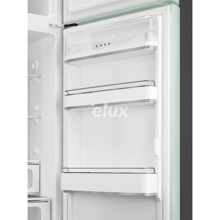 Külmik Smeg, 50-ndate stiil, 172 cm, 222/72 l, 34 dB, mehaaniline juhtimine, pastellroheline