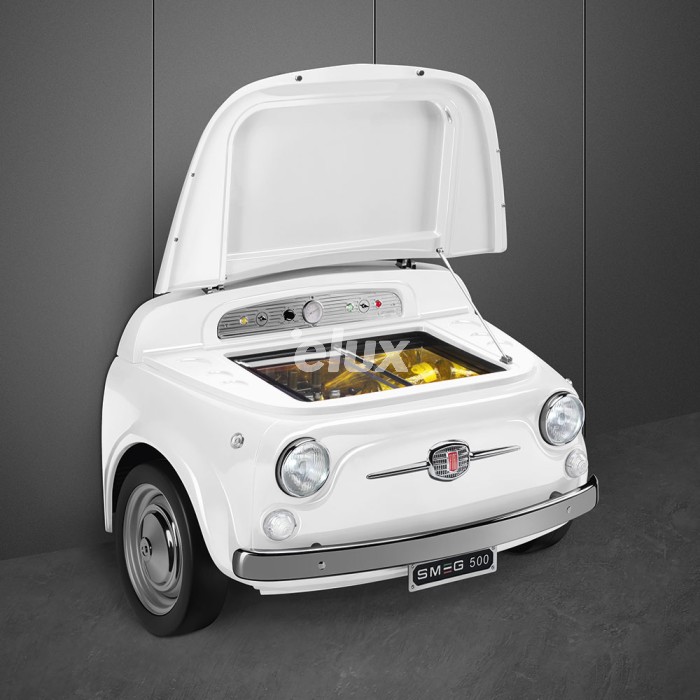 Jahekapp Smeg Fiat500, 37 dB, 109 l, valge