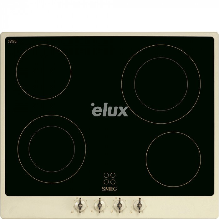 Pliidiplaat Smeg Colonial, 4 x Hilight, 60 cm, must, raam kreem