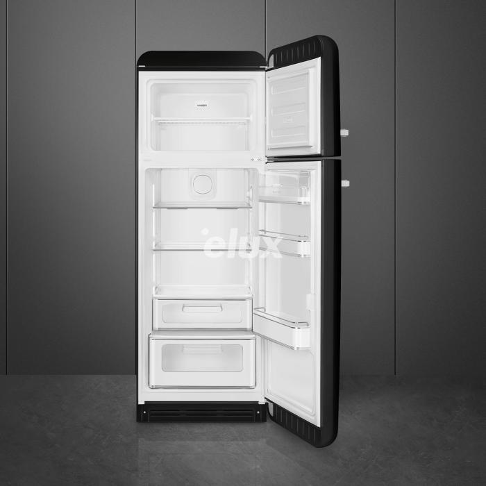 Külmik Smeg, 50-ndate stiil, 172 cm, 222/72 l, 34 dB, mehaaniline, parem, must