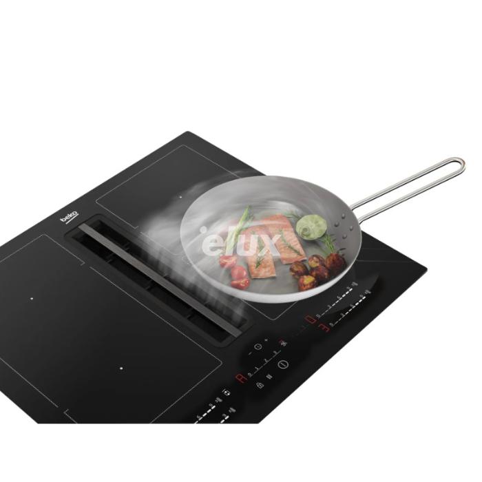 Õhupuhastiga pliidiplaat Beko, 4 x induktsioon, 60 cm, 620 m3/h, must