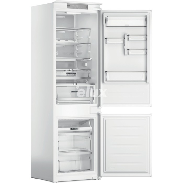 Külmik Whirlpool, integreeritav, 177 cm, 182/68 l, 32 dB, elektrooniline juhtimine, NoFrost, valge