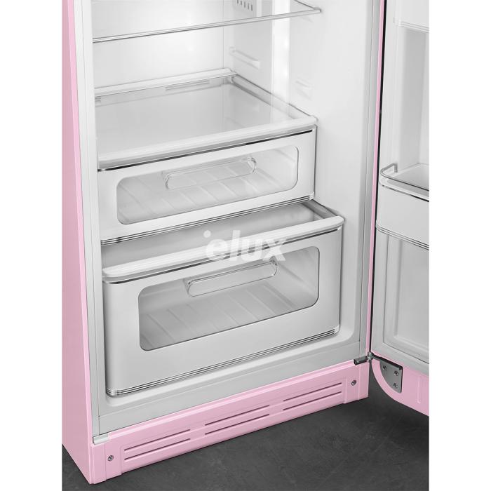Külmik Smeg, 50-ndate stiil, 172 cm, 222/72 l, 34 dB, parem, mehaaniline juhtimine, pastellroosa