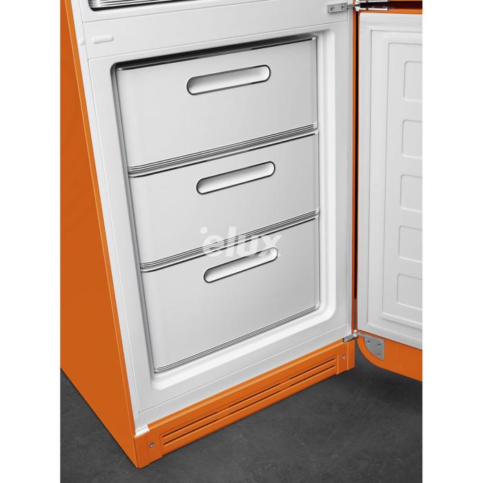 Külmik Smeg, 50-ndate stiil, NoFrost, 196 cm, 234/97 l, 35 dB, elektrooniline juhtimine, oranž