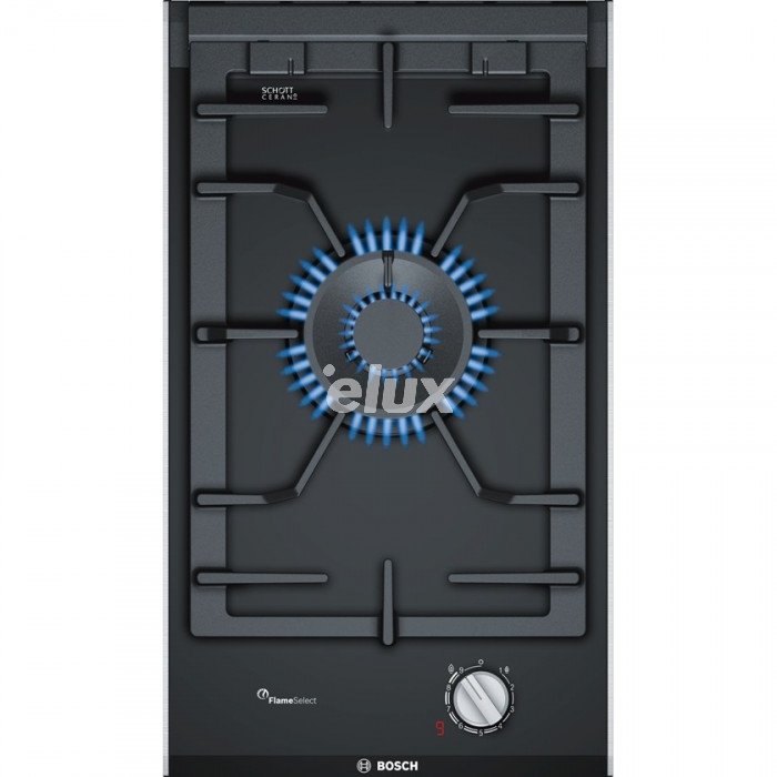 Pliidiplaat Bosch, 1 x WOK gaas, Domino, 30 cm, must, rv raam ja faasitud serv