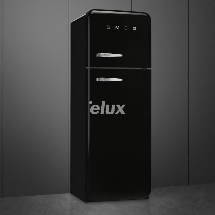 Külmik Smeg, 50-ndate stiil, 172 cm, 222/72 l, 34 dB, mehaaniline, parem, must