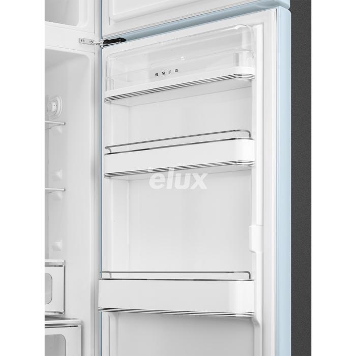 Külmik Smeg, 50-ndate stiil, 172 cm, 222/72 l, 34 dB, mehaaniline, parem, pastellsinine