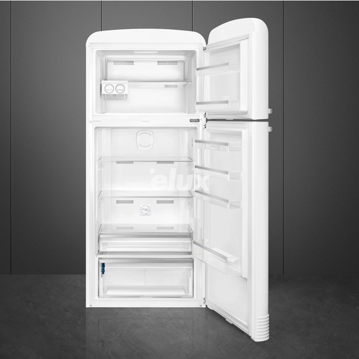 Külmik Smeg, 50-ndate stiil, "Jenkki", 192 cm, 400/124 l, 41 dB, elektrooniline juhtimine, parem, valge