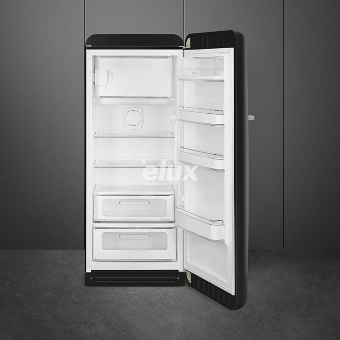 Külmik Smeg, 50-ndate stiil, 153 cm, 244/26 l, 35 dB, mehaaniline juhtimine, matt must tahvel