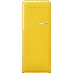 Külmik Smeg, 50-ndate stiil, 153 cm, 244/26 l, 35 dB, mehaaniline juhtimine, kollane