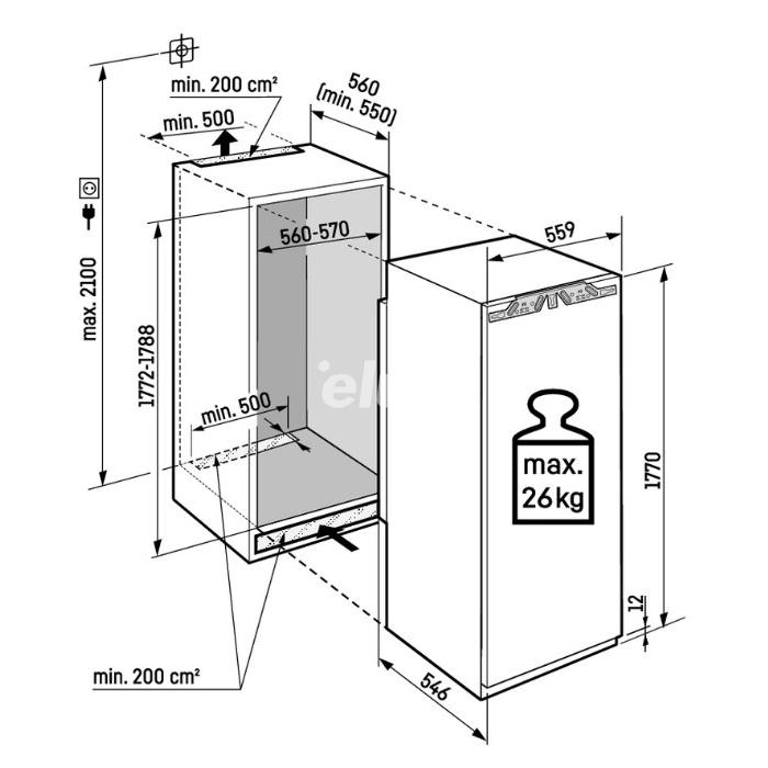 Jahekapp Liebherr, 178 cm, 293 l, inegreeritav, 29 dB, elektrooniline juhtimine