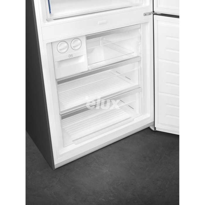 Külmik Smeg Colonial, 195,5 cm, 344/137 l, 42 dB, elektrooniline juhtimine, NoForst, parem, antratsiit/messing