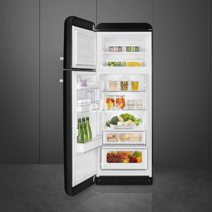 Külmik Smeg, 50-ndate stiil, 172 cm, 222/72 l, 34 dB, mehaaniline, vasak, must